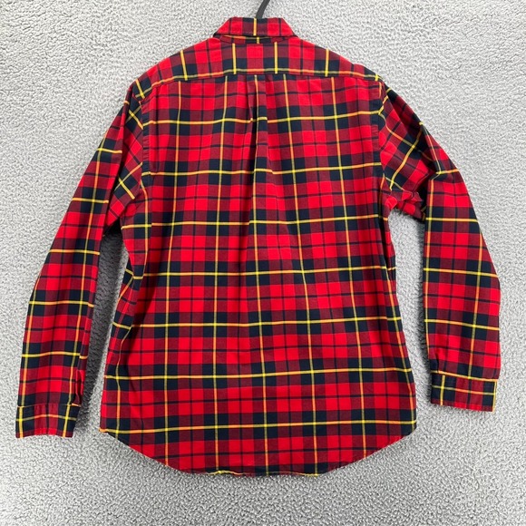 RALPH LAUREN Classic Fit Flannel Shirt Men Large Windowpane Plaid‎ Button Down - Picture 4 of 16
